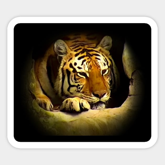 Sleeping tiger Sticker by Guardi